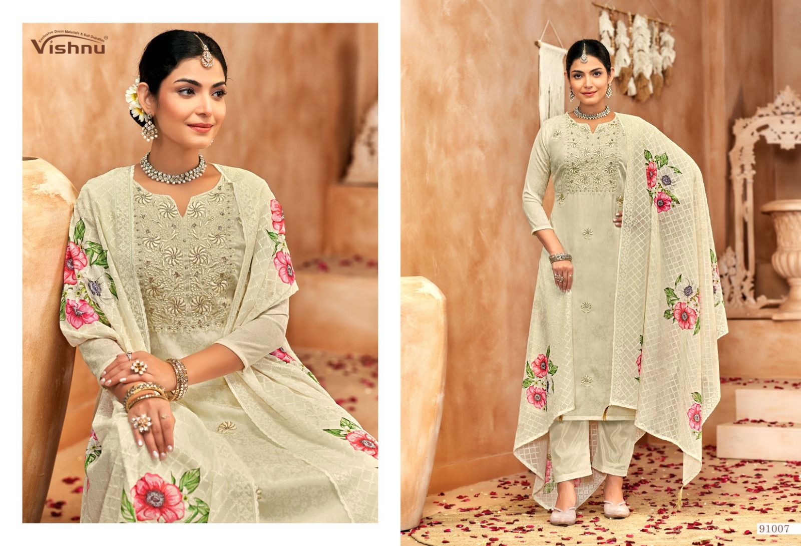 Raahat Vol 2 By Vishnu Georgette Surat Dress Material Wholesale Market